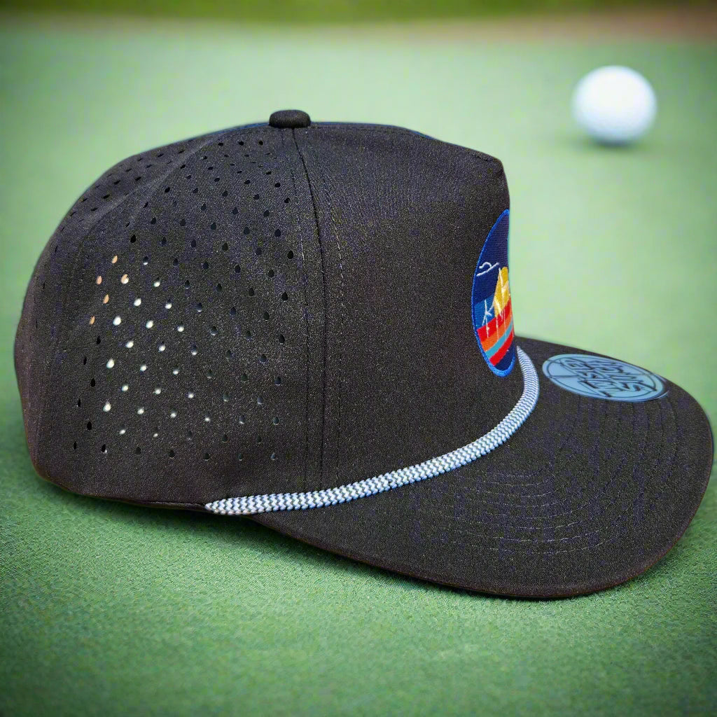 Wind Turbine Sunrise Golf Hat