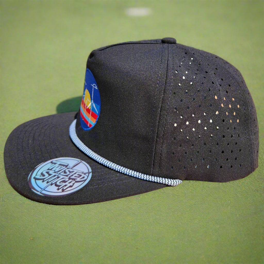 Wind Turbine Sunrise Golf Hat