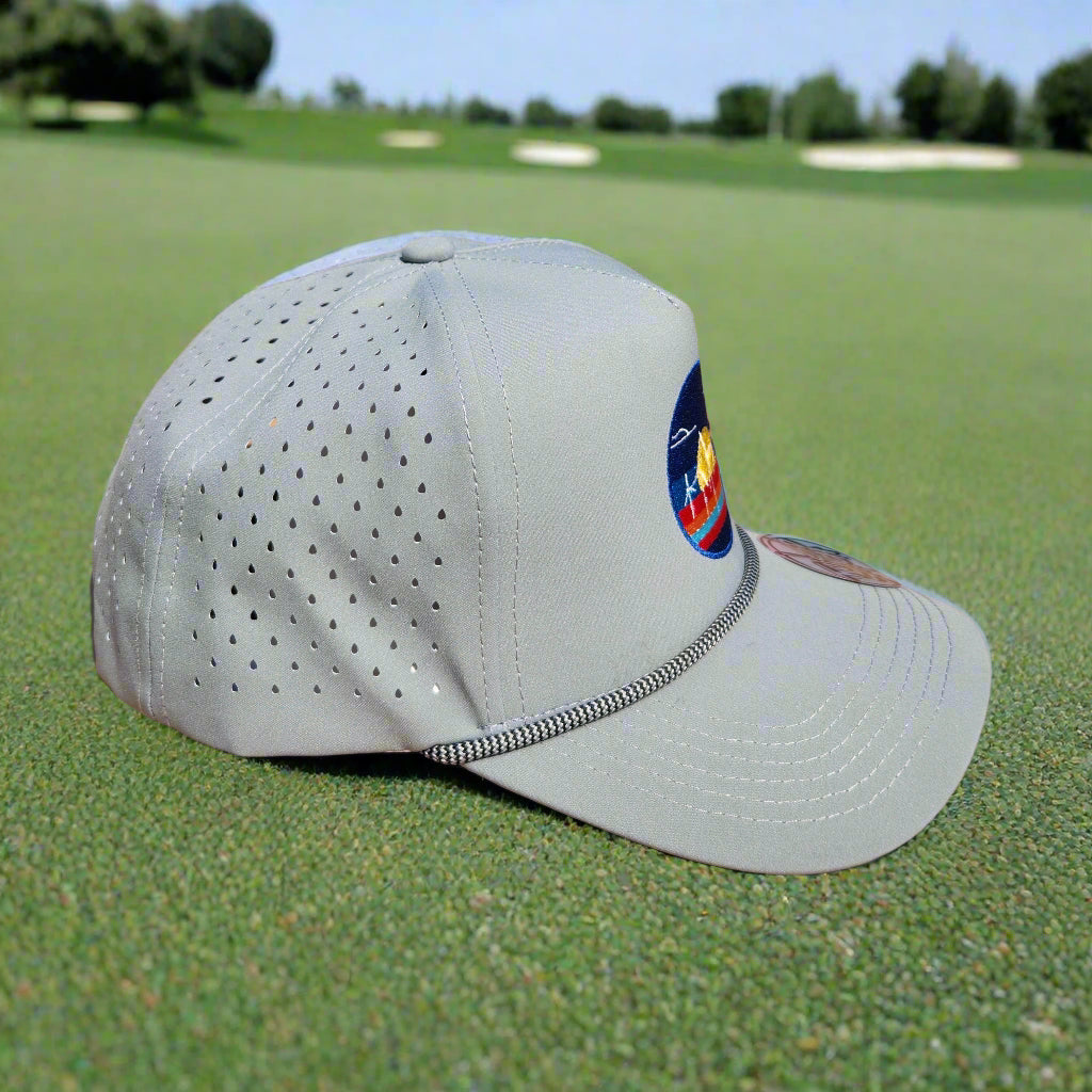Wind Turbine Sunrise Golf Hat