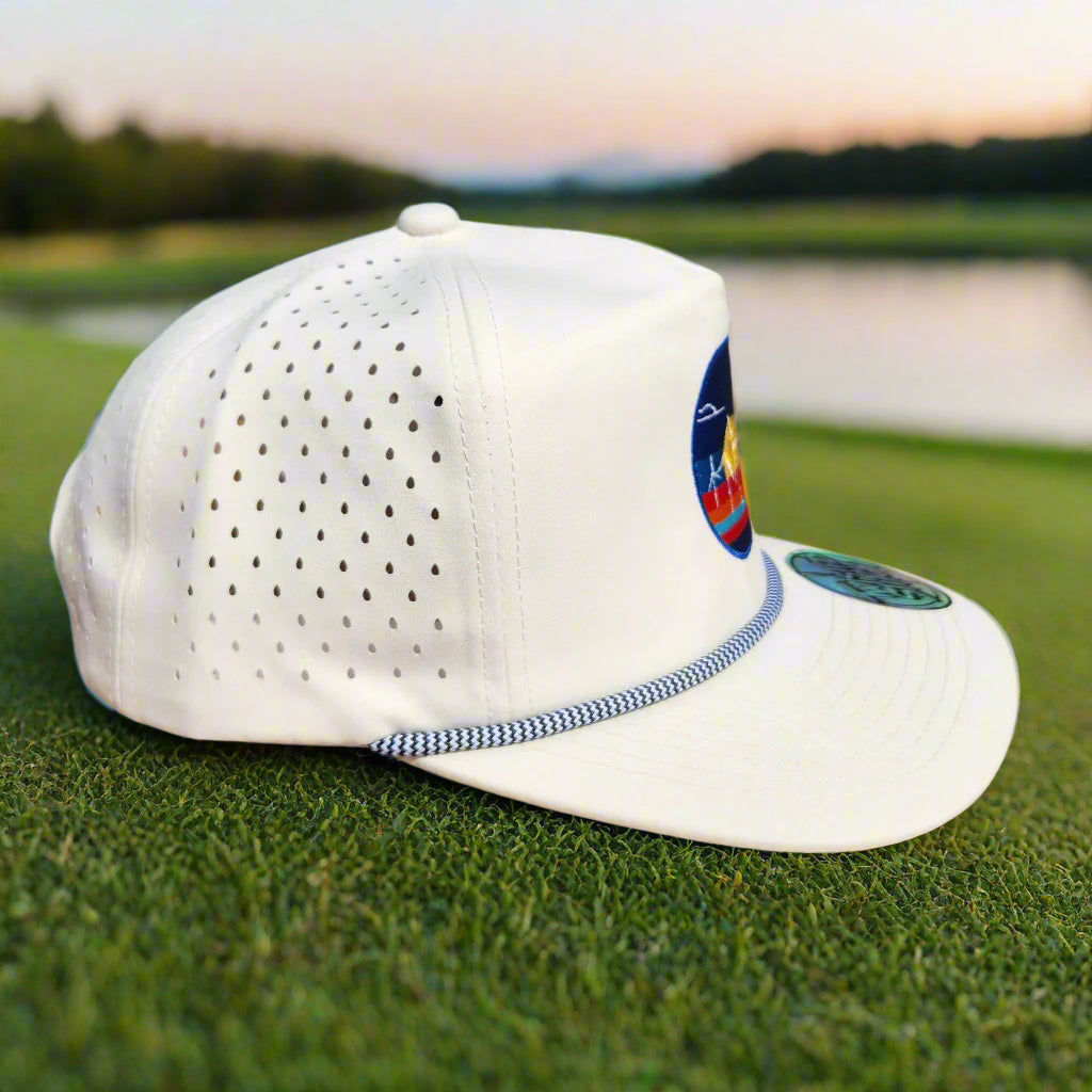 Wind Turbine Sunrise Golf Hat