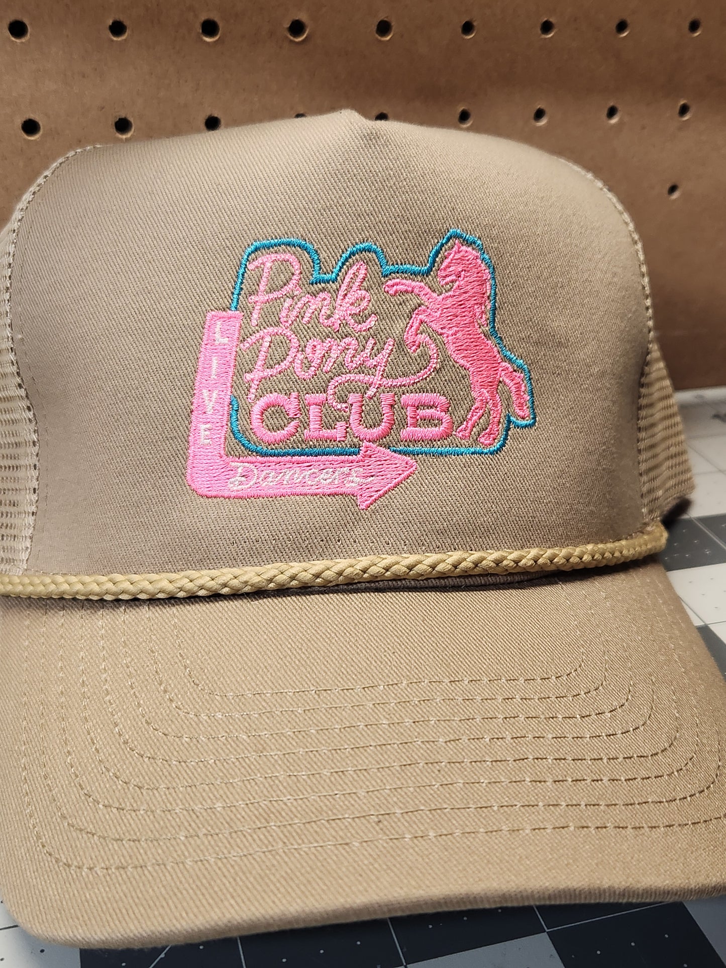 Pink Pony Club Embroidered Hat